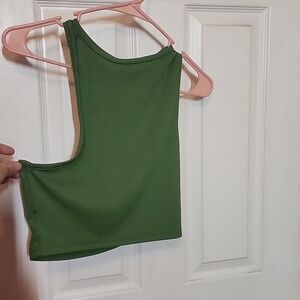 Shein greeen crop top sz L